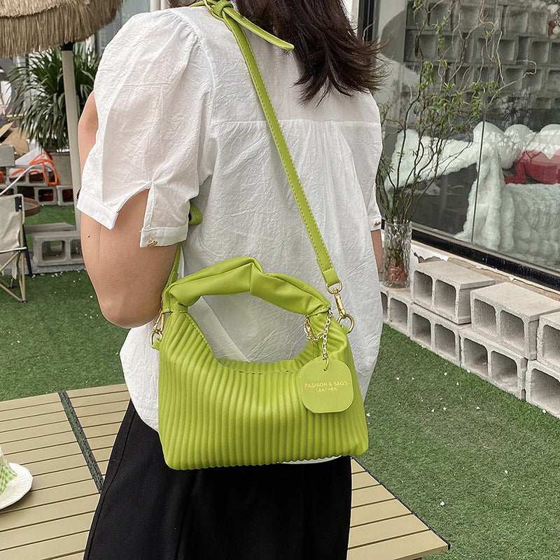 Women Fashion Crossbody Bag PU Leather Pleated
