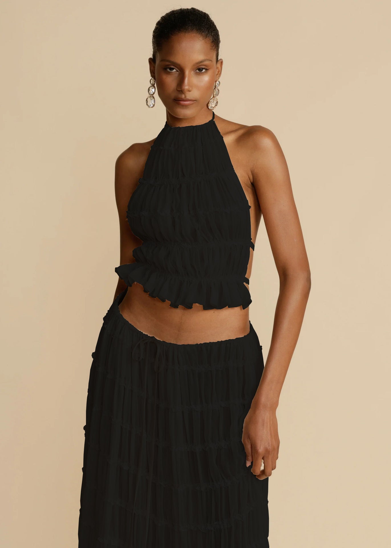 Women's Dress Suit Sleeveless Backless