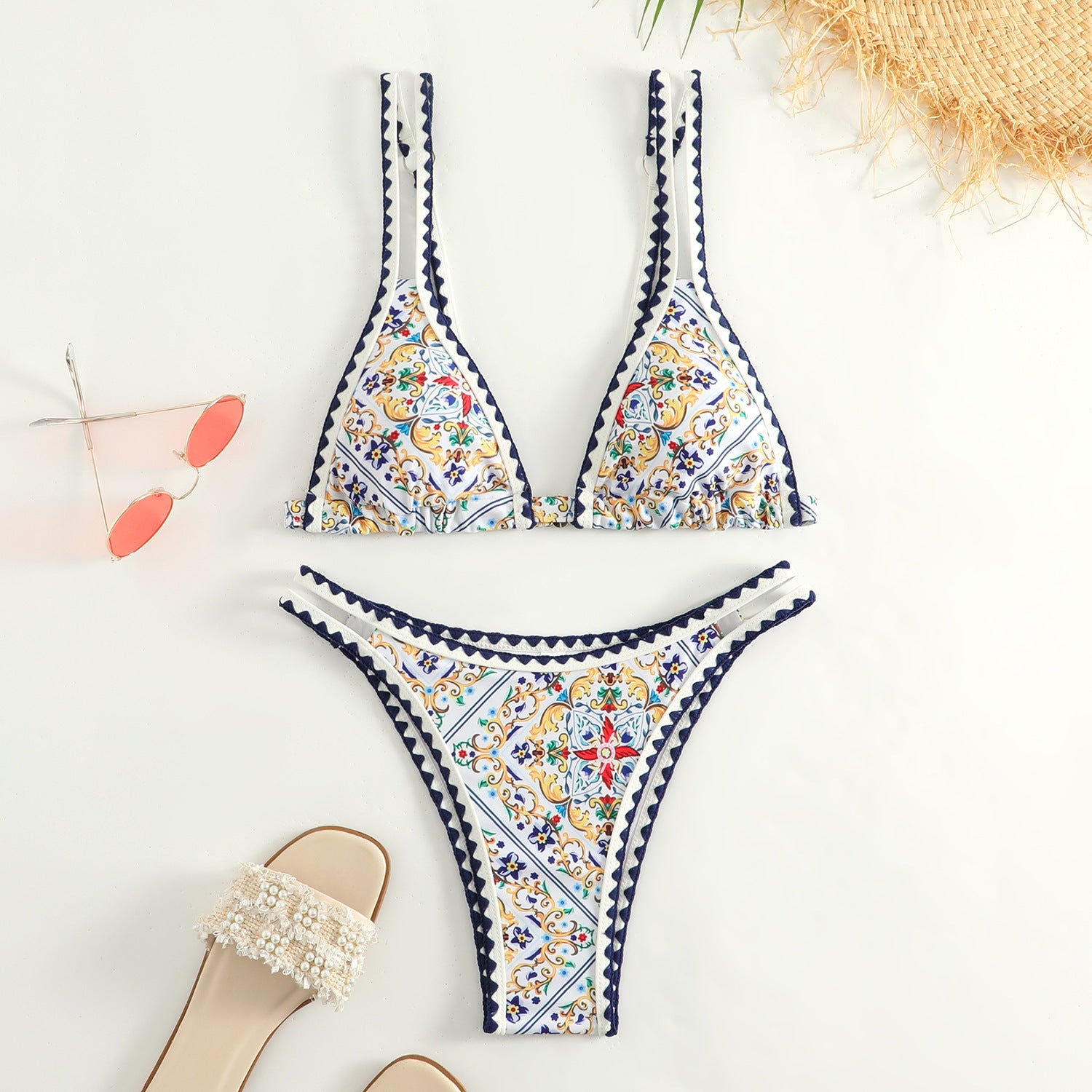 Women's Fashion Printed Split Bikini Swimsuit