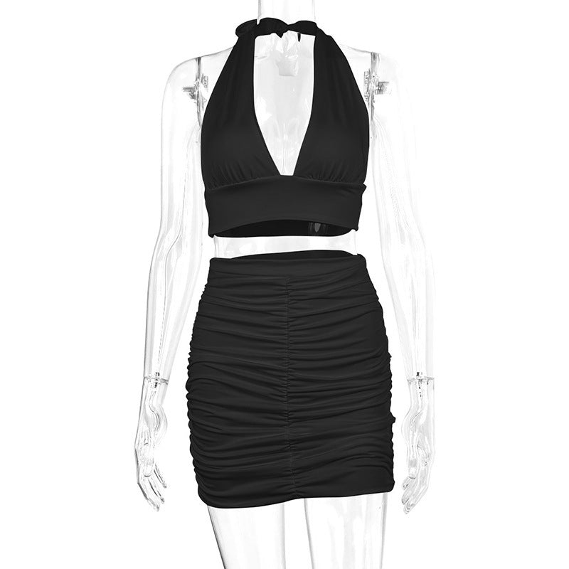 Dress Suits Halter Lace-up Hip Top | Yazijico™