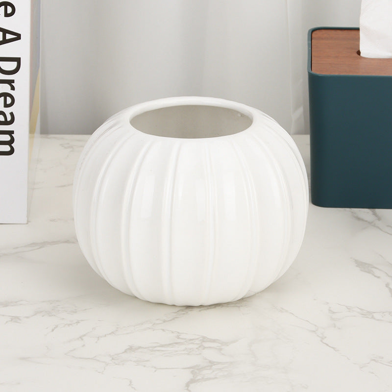 Hand-made Flower Ceramic Pumpkin Vase | Yazijico™