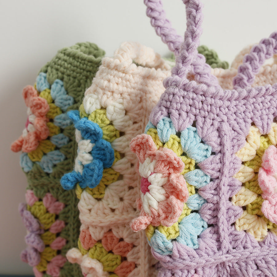 Hand-made Women's Bag Fresh Flower Crocheted   | Yazijico™
