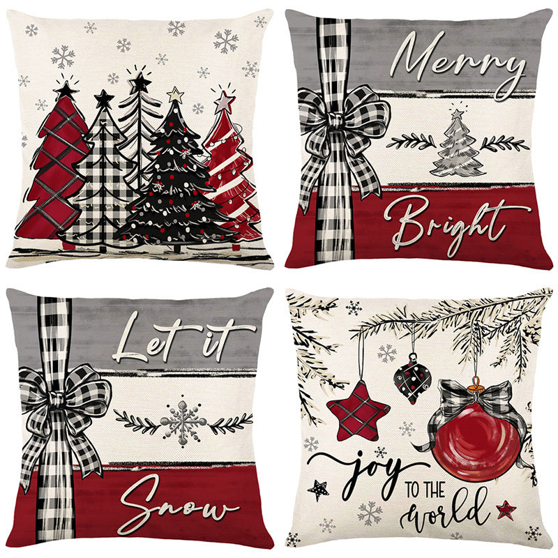 Christmas Pillow Cover Linen  | Yazijico™