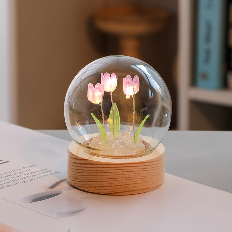 Night Light Tulip Flower Handmade DIY Bedside | Yazijico™