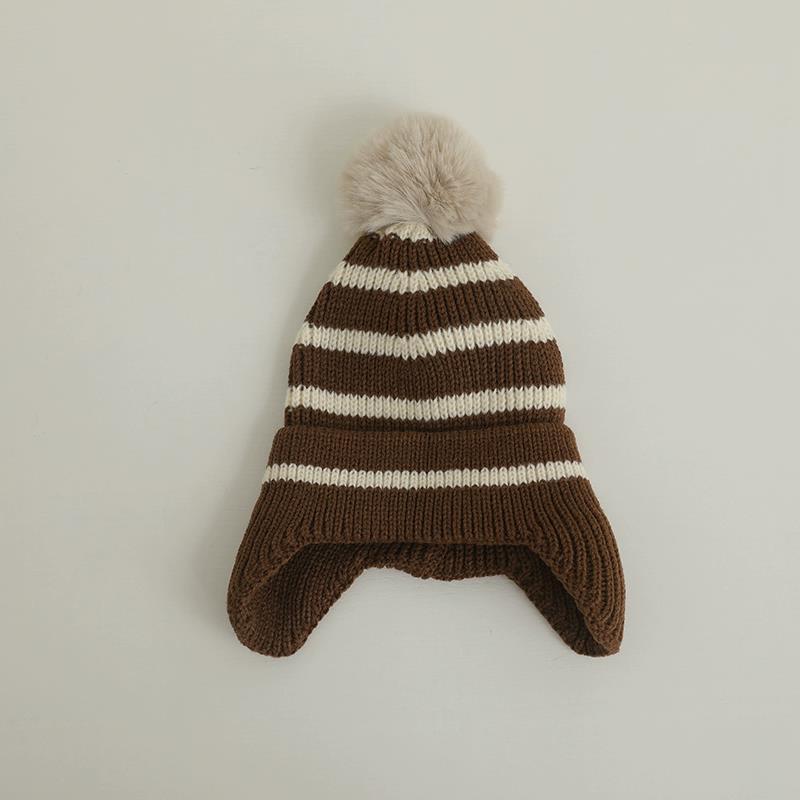Hat Girls' Wool Stripe Warm | Yazijico™