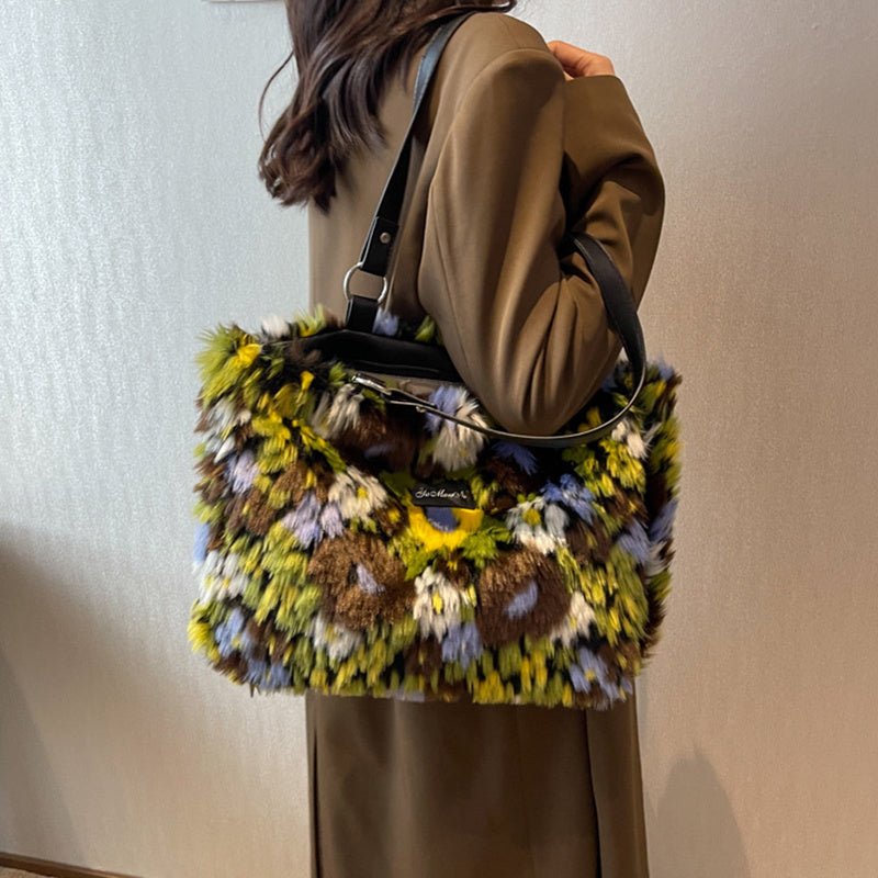 Plush Bags Women Flowers Shoulder  Yazijico™