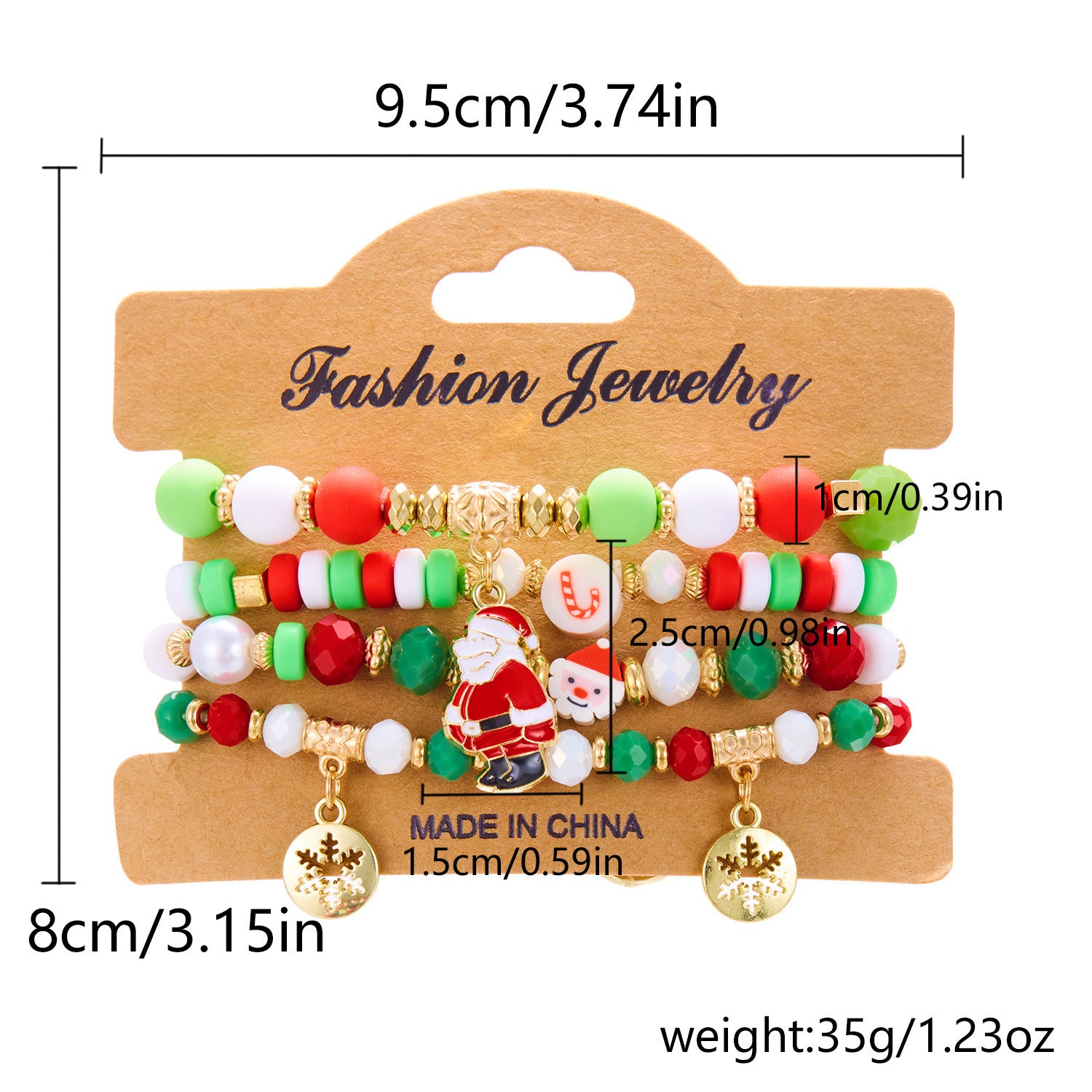 Christmas Snowman Bracelet Handmade Beaded | Yazijico™