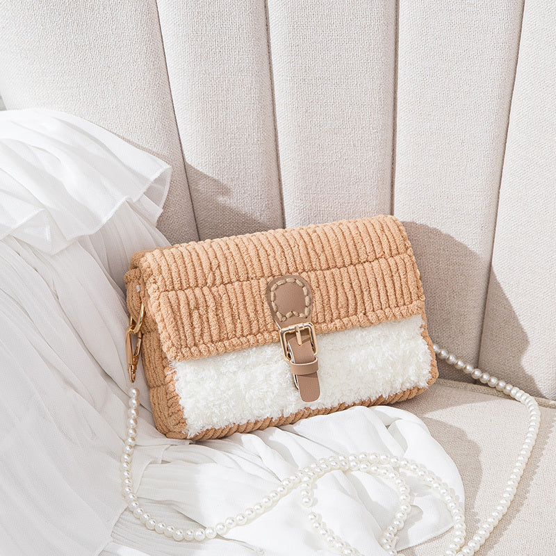 Hand-made knitted Self- Fleece Mesh Material Bag | Yazijico™