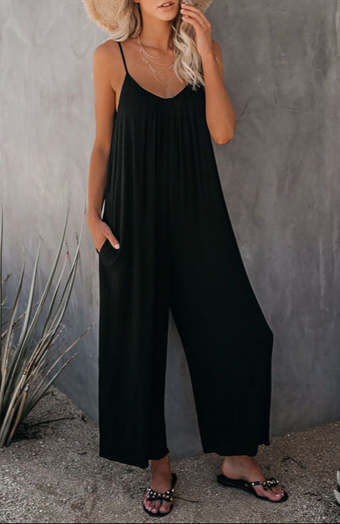 Women's Loose Sleeveless Jumpsuits Romper  Yazijico™