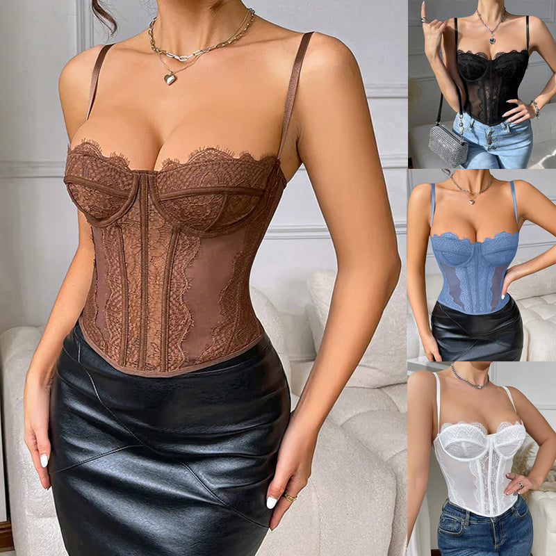 Women Tanks Lace Spaghetti Strap Top Summer Yazijico™