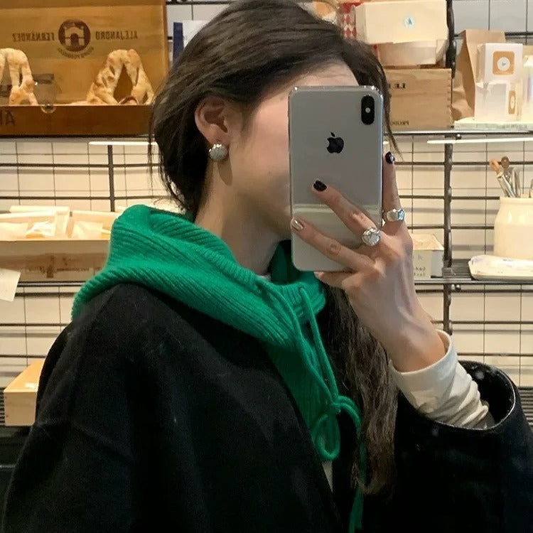 Women's Hats  Knitting Scarf Integrated Sleeve Cap | Yazijico™