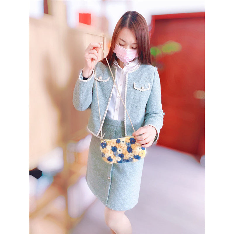 Hand-made Crocheted Edelweiss Parquet Bag | Yazijico™