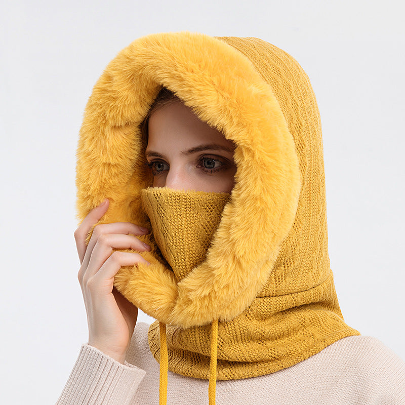 Winter Thick Plush Hat With Scarf Windproof | Yazijico™
