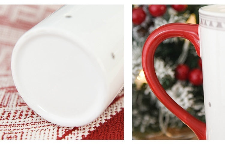 Christmas Large Capacity Ceramic Relief Cup | Yazijico™