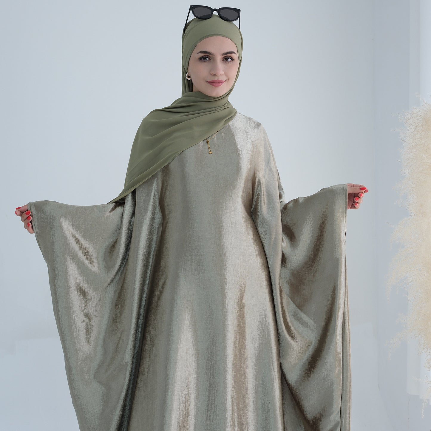 Muslim Women Dress Bright Dress Princess Sleeves | Yazijico™
