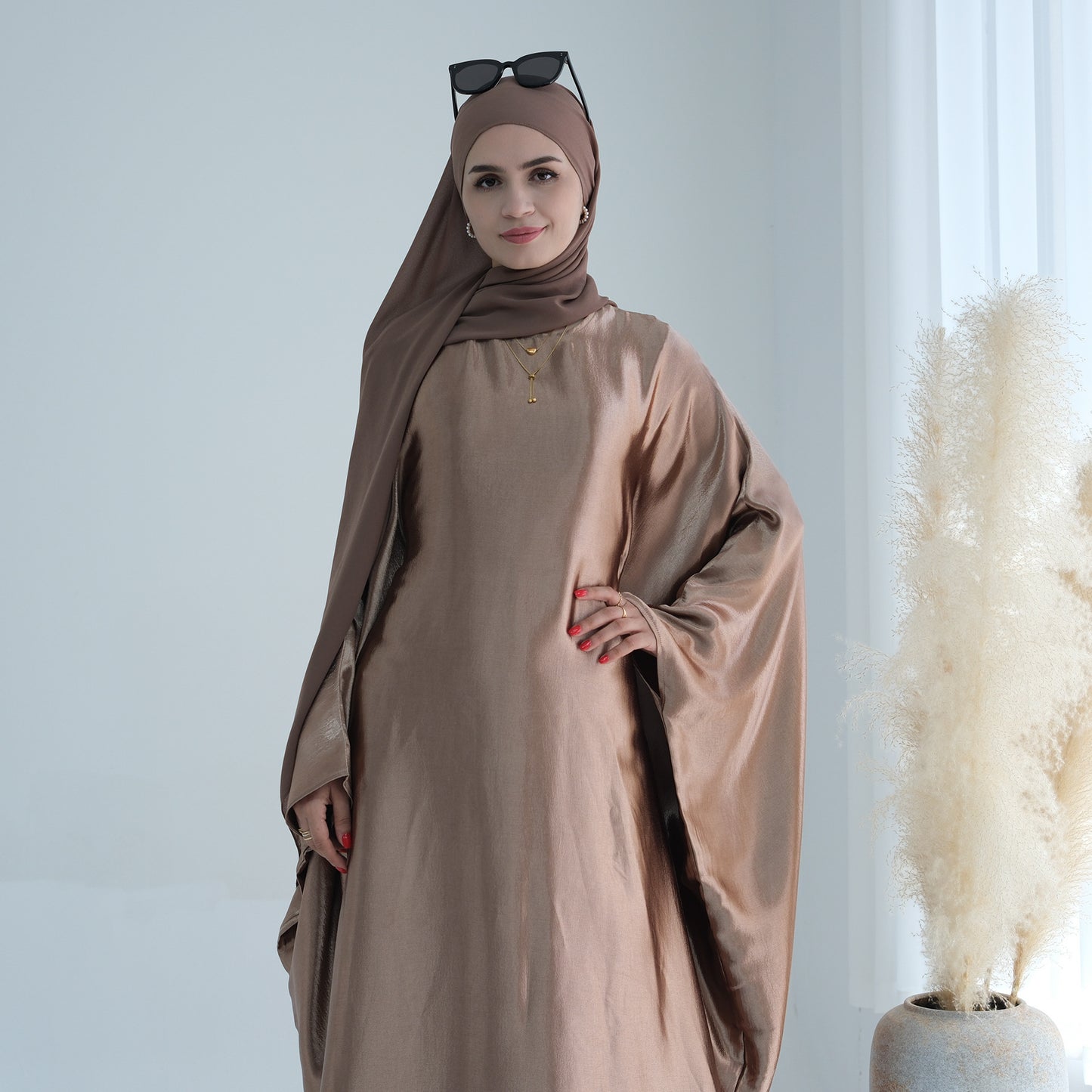 Muslim Women Dress Bright Dress Princess Sleeves | Yazijico™