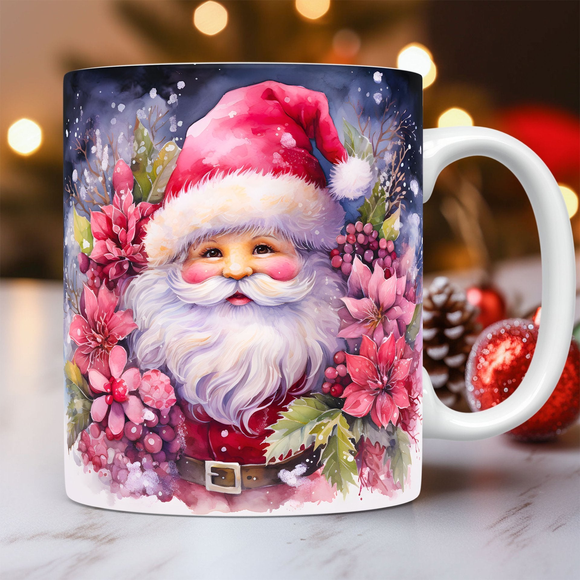 Christmas Ceramic Mug  Santa Claus Cup | Yazijico™