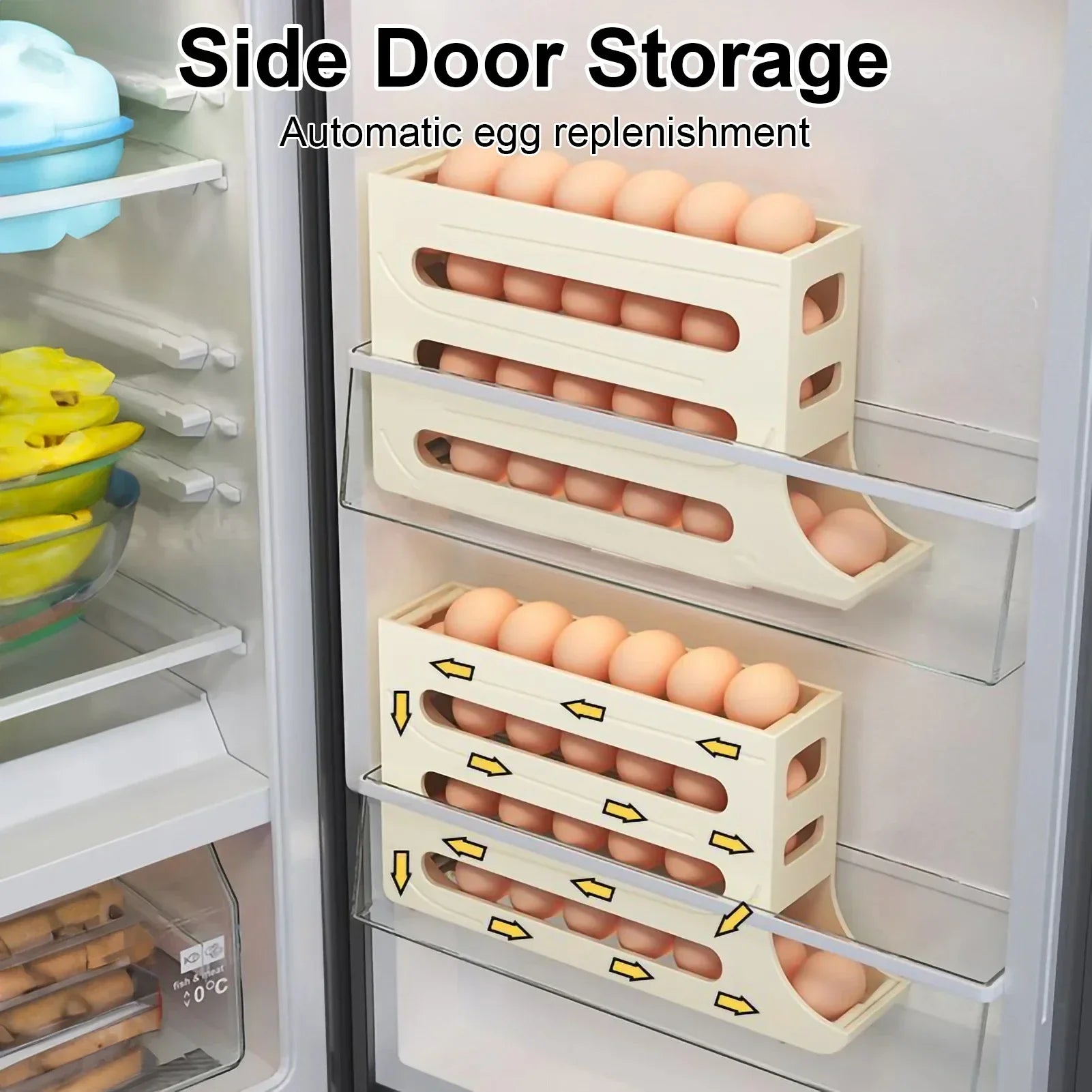 Yazijico™ Refrigerator 4-Layer Automatic Egg Roller - Yazijico™