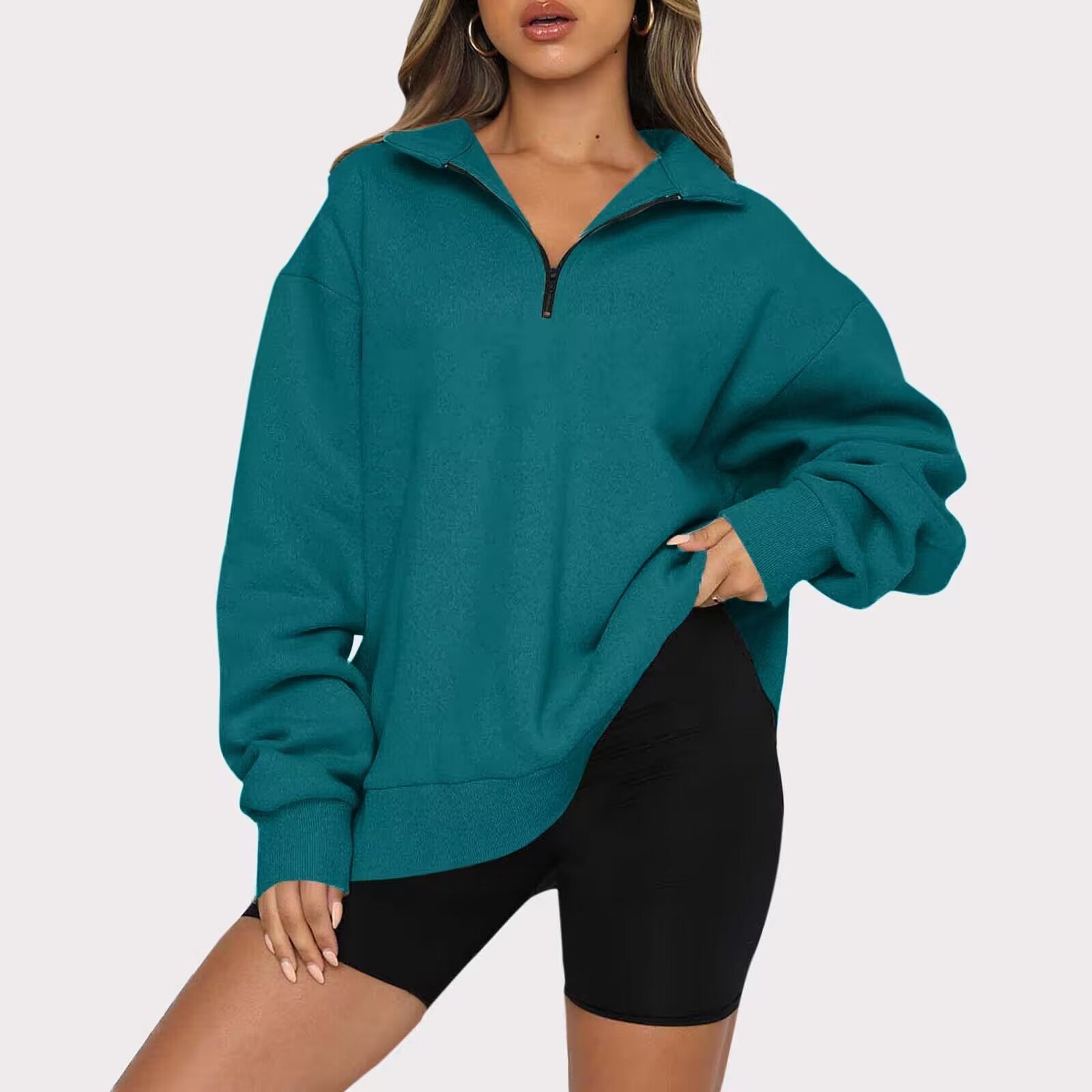 Women Sweatshirts Collar Loose Tops Clothes | Yazijico™