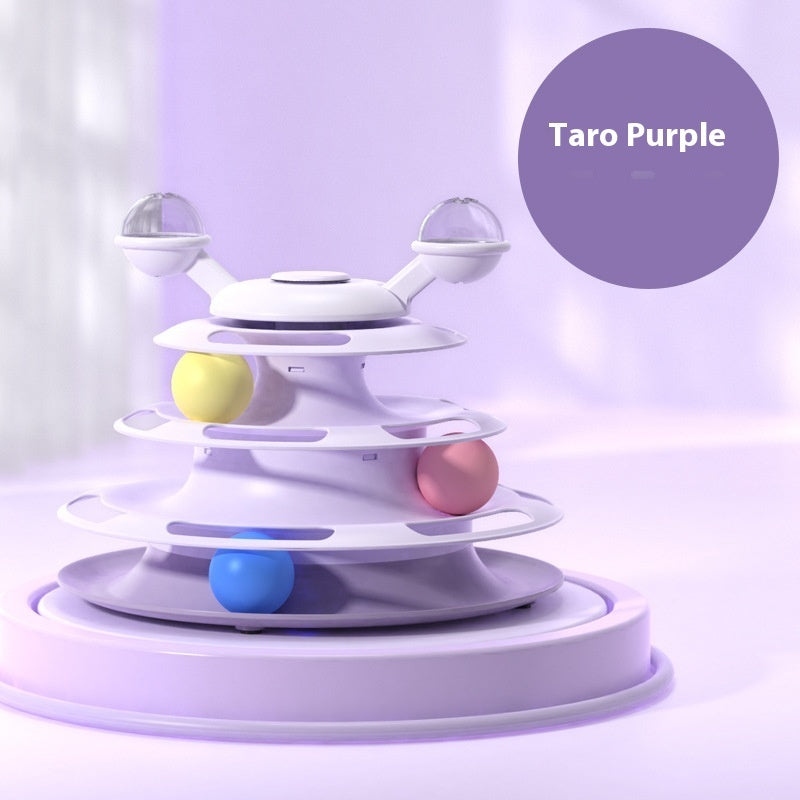 Cat Toy Tower Turntable Roller Balls Toys Pets |  Yazijico™