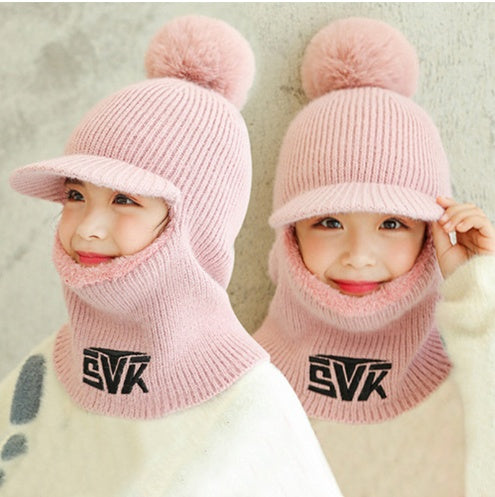 Children's neck guard one-piece woolen hat | Yazijico™