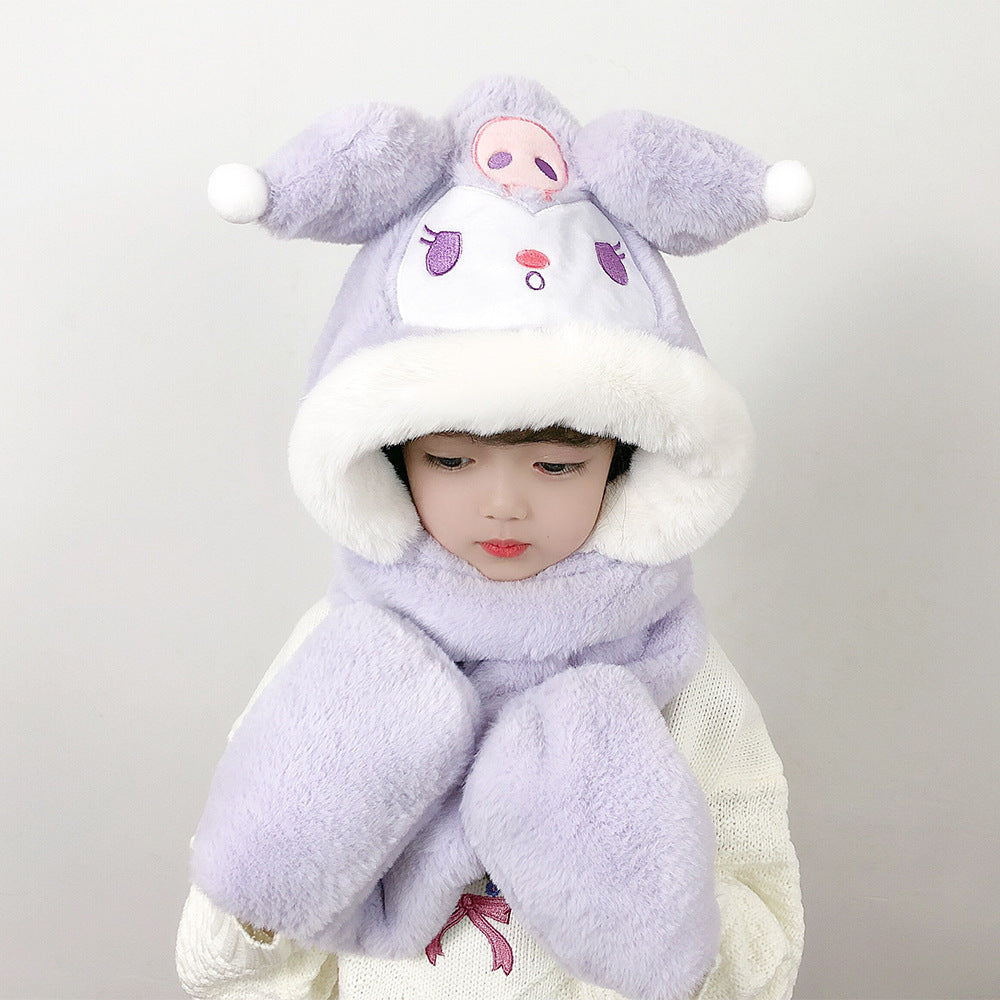 Children's Hat Scarf Gloves One-piece Hat | Yazijico™