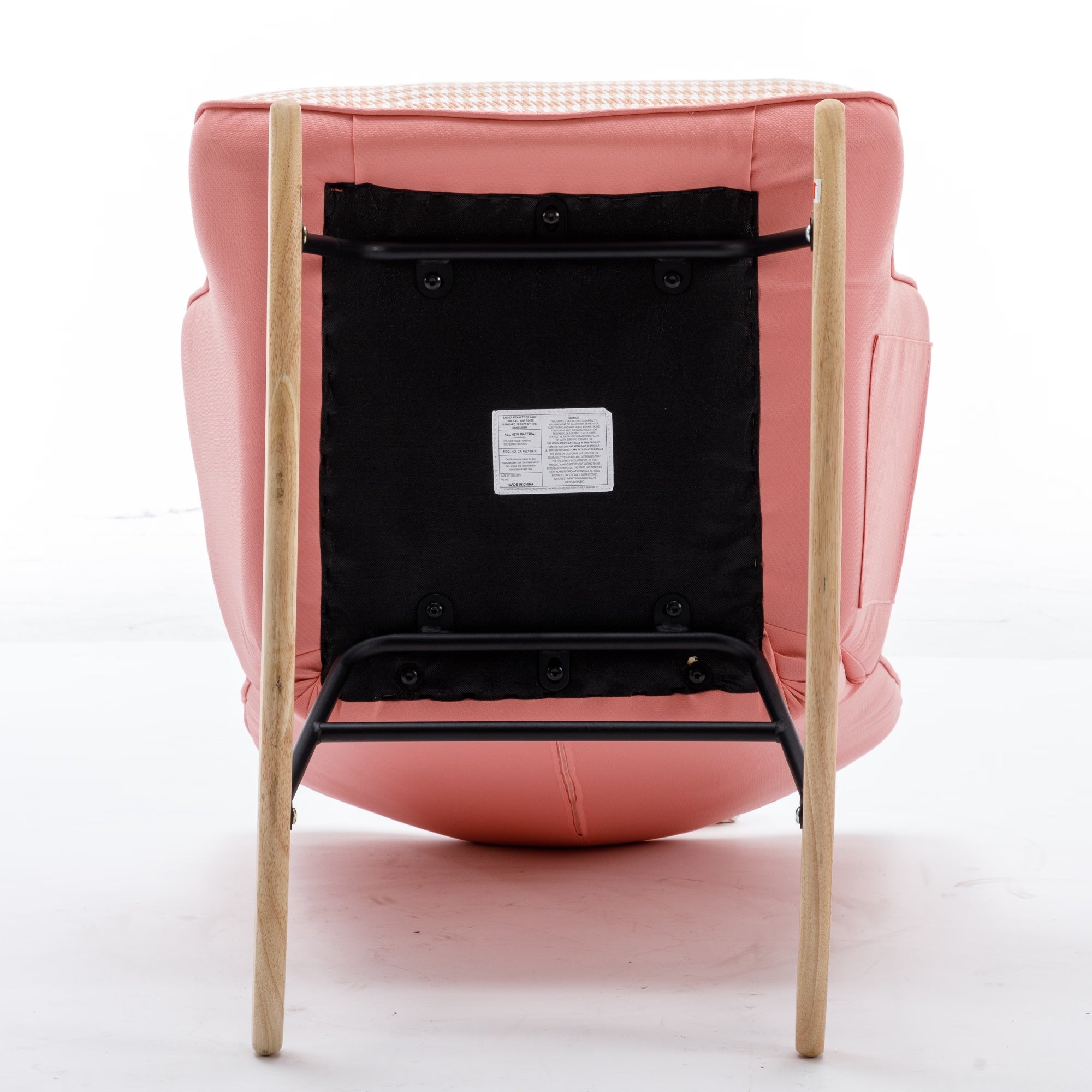 Rocking Chair, Soft Houndstooth Fabric Leather  | Yazijico™