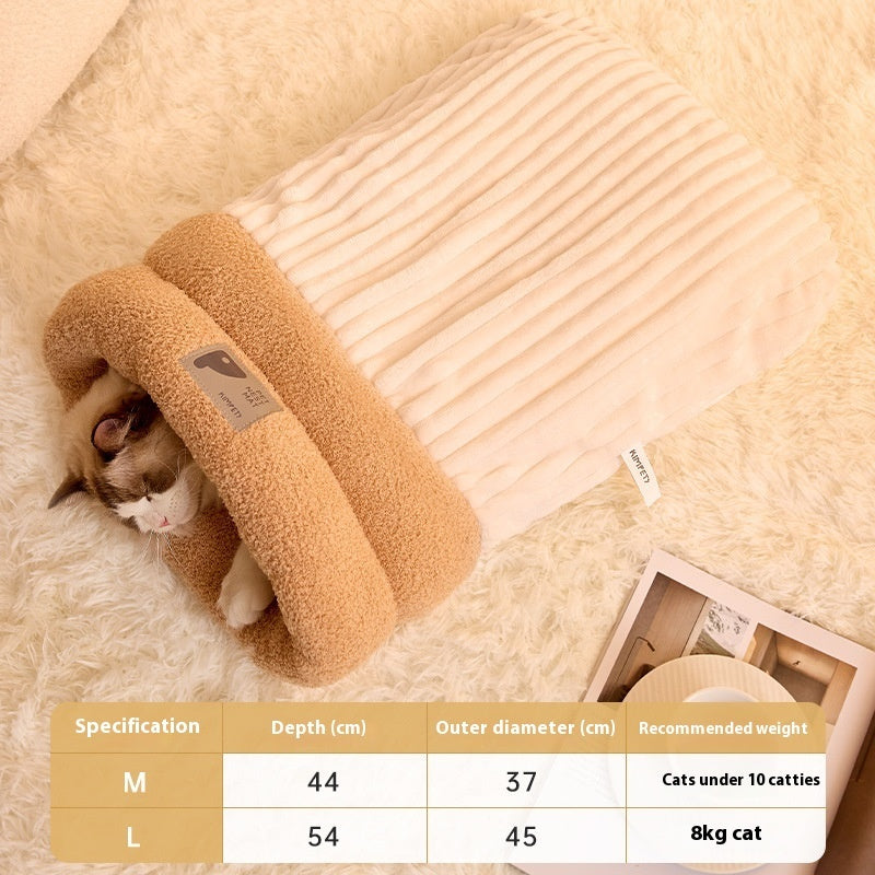 Pet Sleeping Bag Winter Warm Soft Plush | Yazijico™