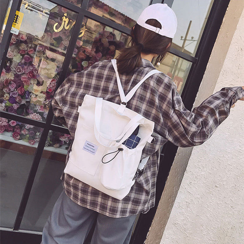 Canvas Bags Students Handbag With Pockets | Yazijico™