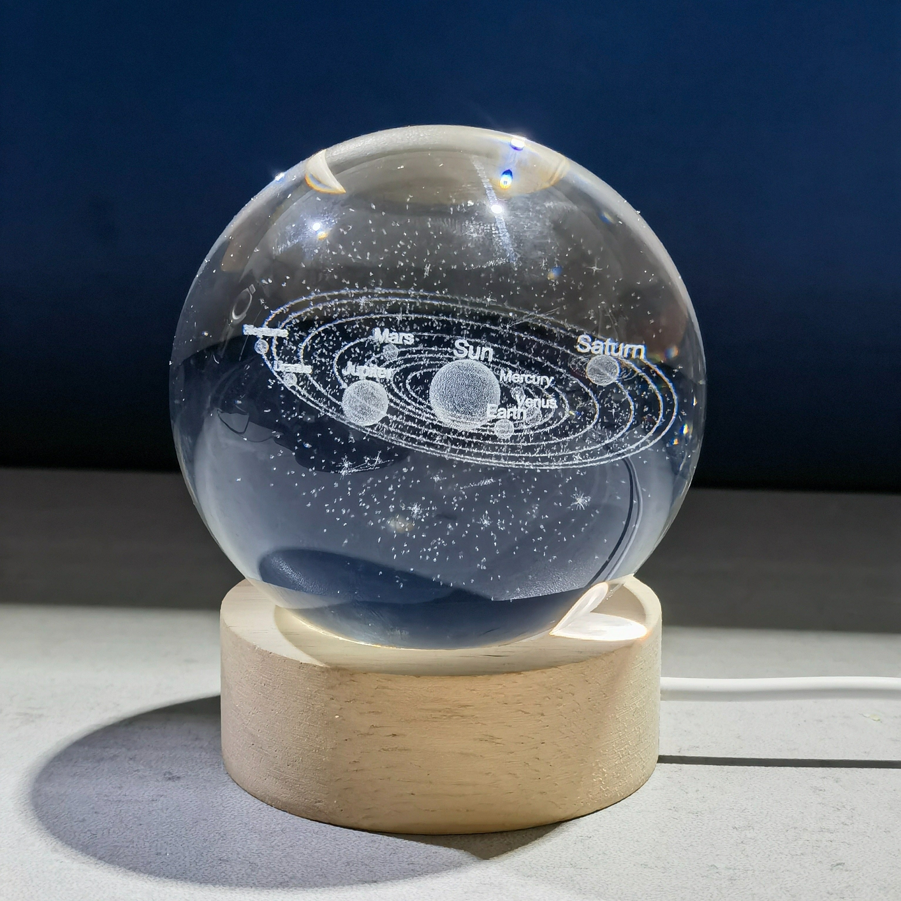 Crystal Ball  Creative 3D Inner Carving Luminous  | Yazijico™