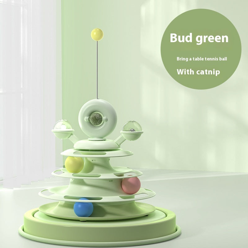 Cat Toy Tower Turntable Roller Balls Toys Pets |  Yazijico™