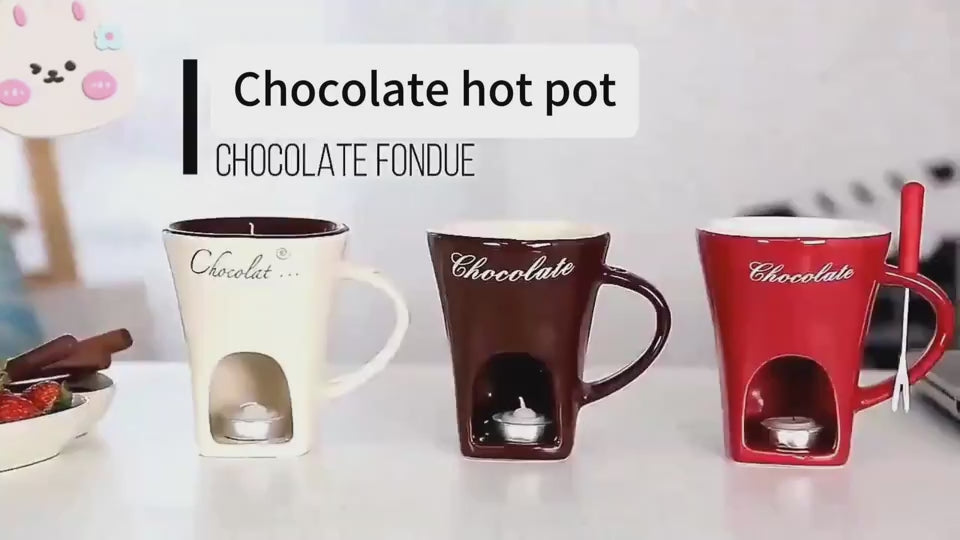 Cup Small Warmer  Mug Set Mini Pots Chocolate