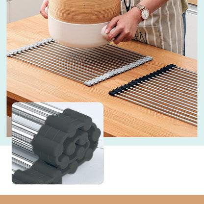 Kitchen Stainless Steel Mat Roll Up | Yazijico™ 