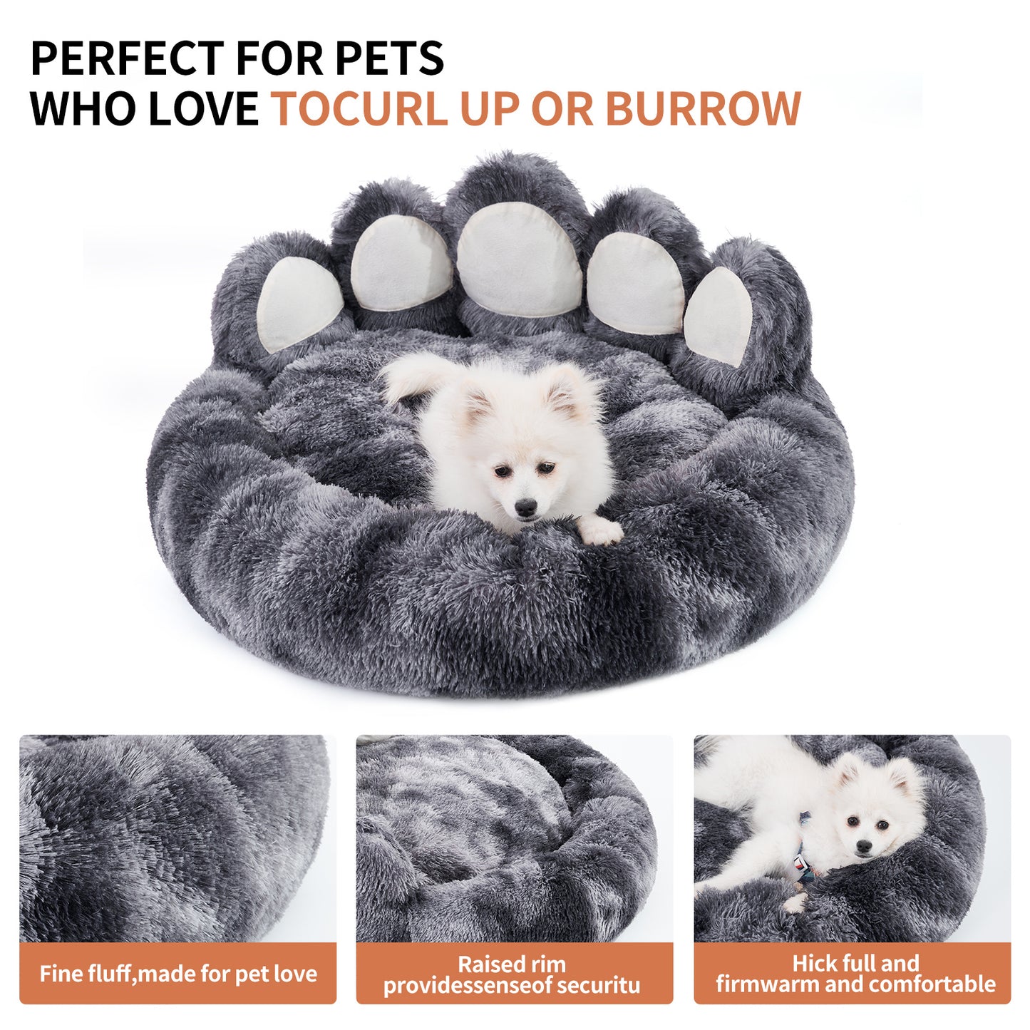 Cute Dog Bear Paw Shape Dog Bed | Yazijico™ 