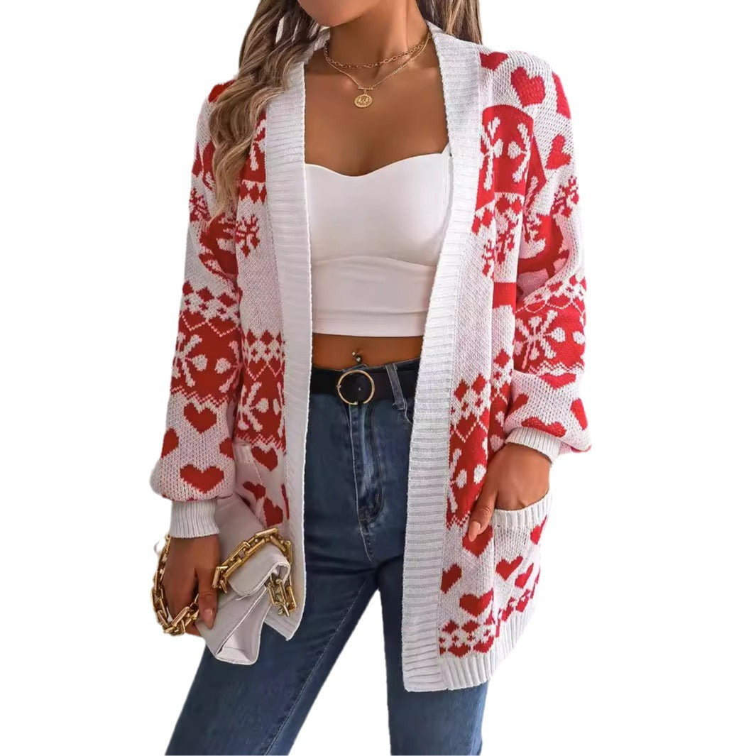 Christmas Clothes Women's Open Front Knitwear  | Yazijico™