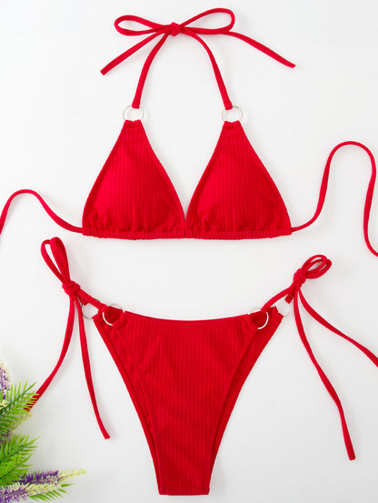 Ensemble bikini d'été avec string et liens à nouer sur le côté | Yazijico™