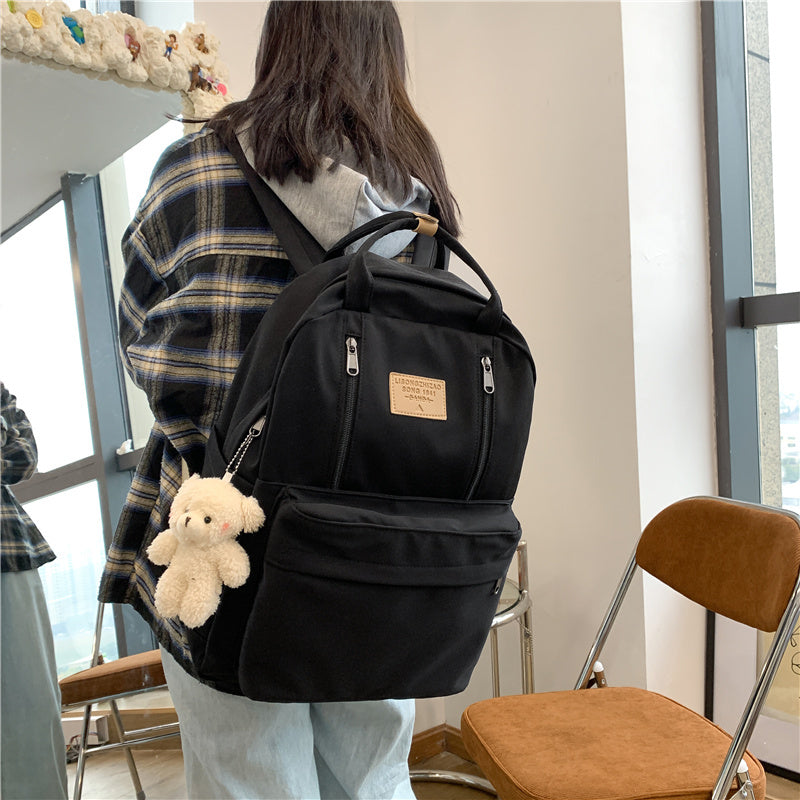 Backpacks School Bag Double Zipper Tote Bags  Yazijico™
