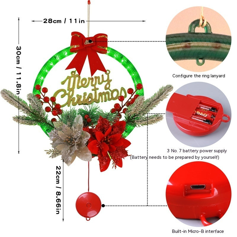 Christmas Luminous Garland Door Hanging  | Yazijico™ 