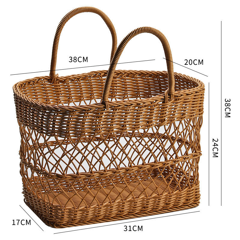  Hand-made Picnic Basket Rattan  | Yazijico™ 