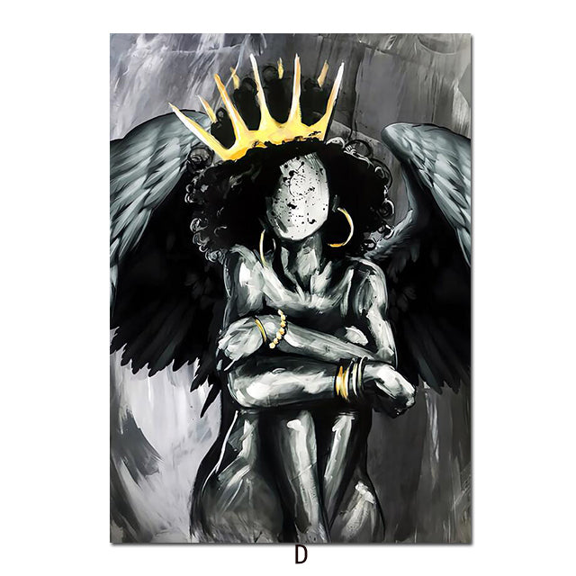 black canvas painting wall art home decor