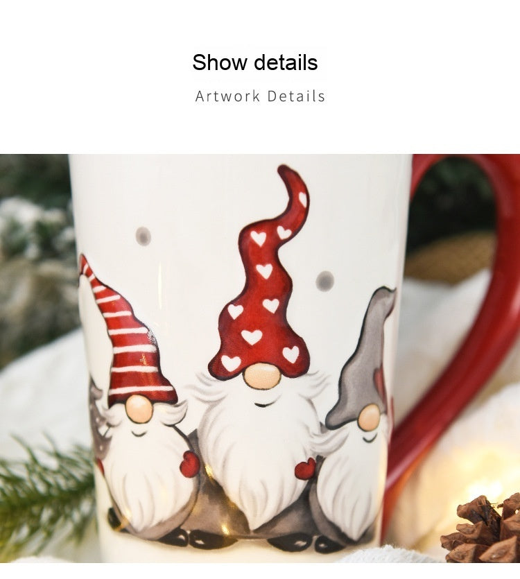 Christmas Large Capacity Ceramic Relief Cup | Yazijico™ 