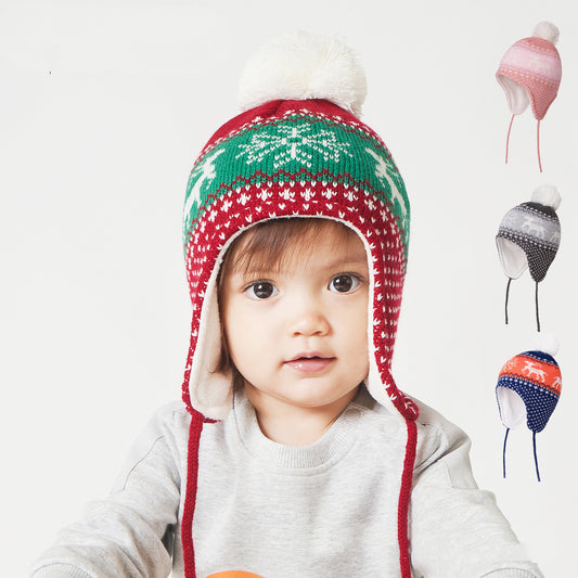 Baby Hat Fawn Ear Cap Plus Velvet Knitted | Yazijico™ 