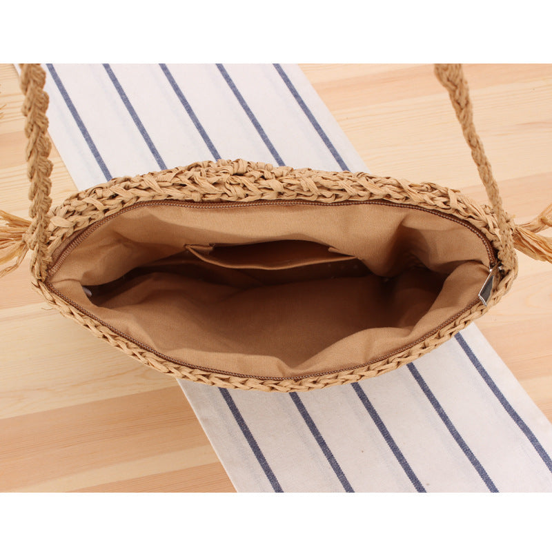 Hand-Made Tassel Beach Knitting Bag | Yazijico™