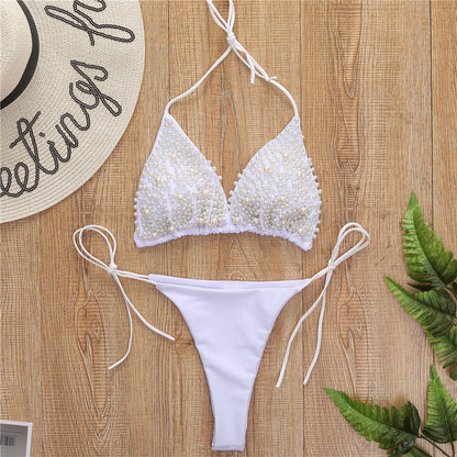 Bikini Female Swimsuit Two-pieces Halter | Yazijico™ 