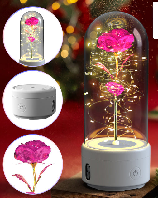 Creative 2 In 1 Rose LED Light And Bluetooth | Yazijico™ 
