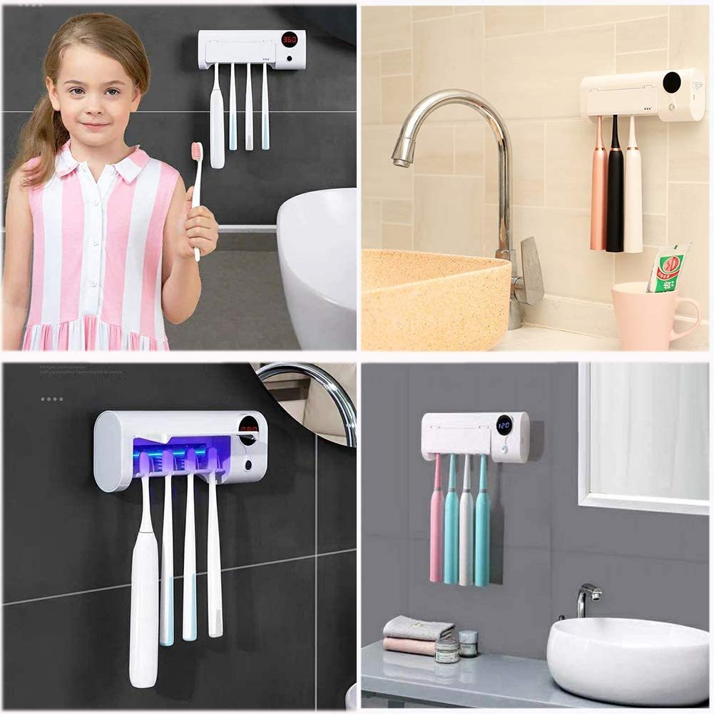 Toothbrush disinfector with UV light  Yazijico™
