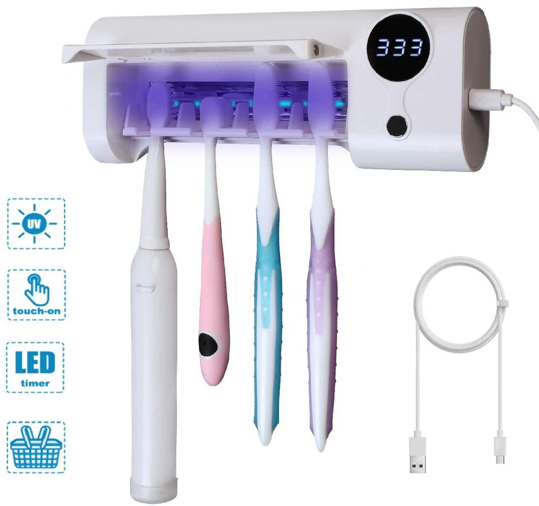 Toothbrush disinfector with UV light  Yazijico™
