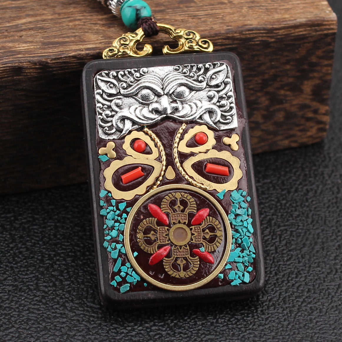 Hand-Made Thangka Ebony Pendant | Yazijico™