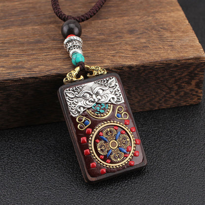 Hand-Made Thangka Ebony Pendant | Yazijico™ 