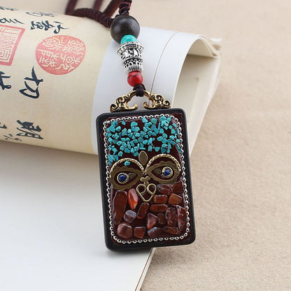 Hand-Made Thangka Ebony Pendant | Yazijico™